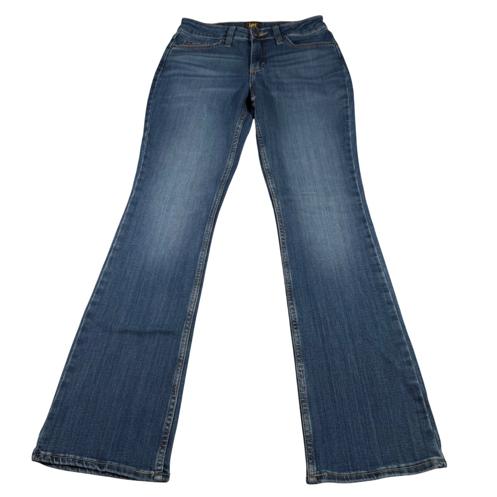 Lee Bootcut Jeans Women 4M Blue Denim Stretch Mid Rise 101CMVEW9